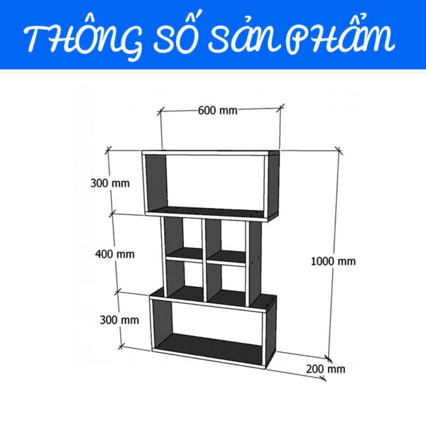 ke go trang tri ke sach 089 kt