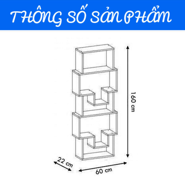 ke go trang tri ke sach 091 kt